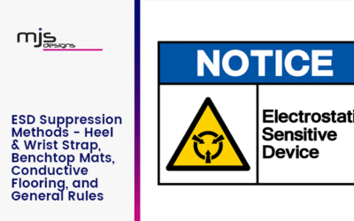 ESD Suppression Methods – Heel & Wrist Strap, Benchtop Mats, Conductive Flooring, and General Rules